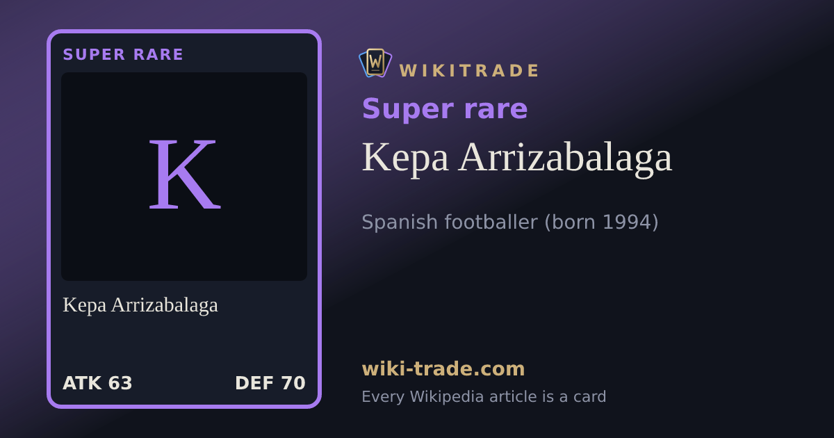 Kepa Arrizabalaga — Super rare card
