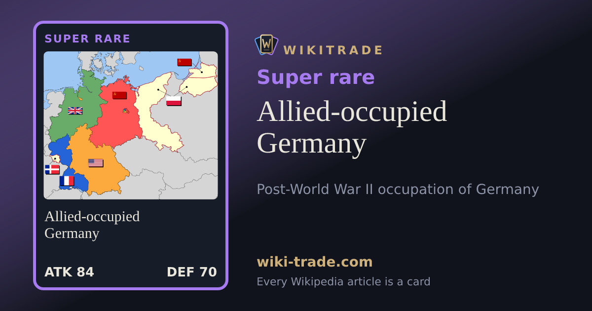 Allied-occupied Germany — Super rare card