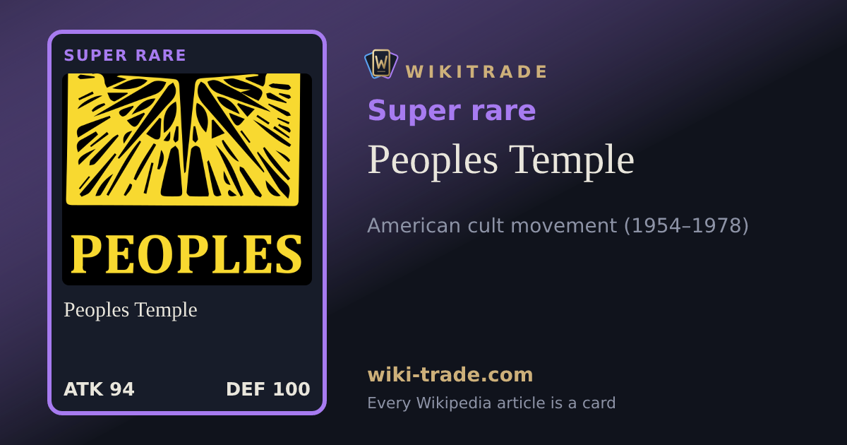 Peoples Temple — Super rare card