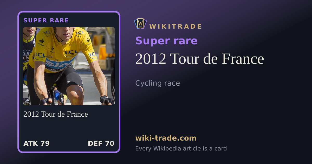 2012 Tour de France — Super rare card