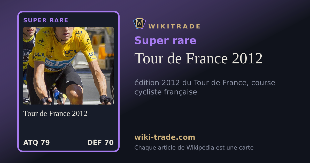 Tour de France 2012 — carte Super rare