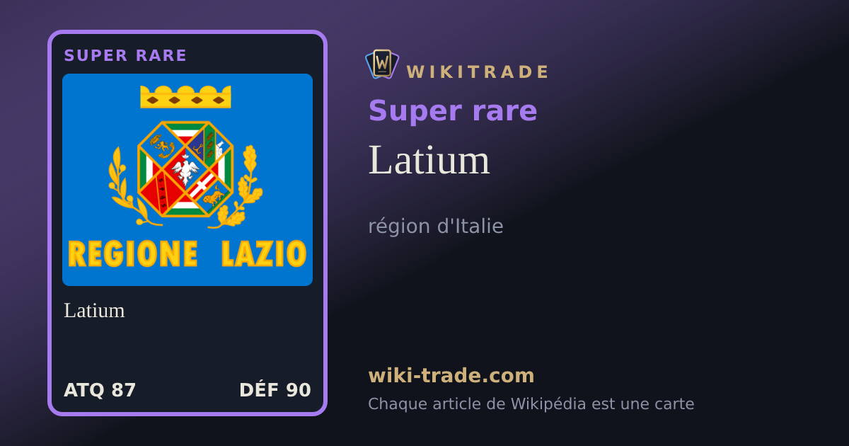 Latium — carte Super rare