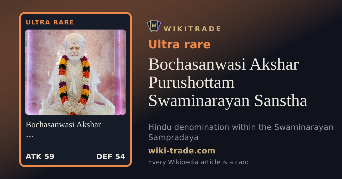 Bochasanwasi Akshar Purushottam Swaminarayan Sanstha — Ultra rare card
