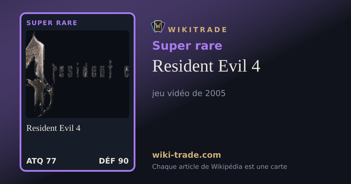 Resident Evil 4 — carte Super rare