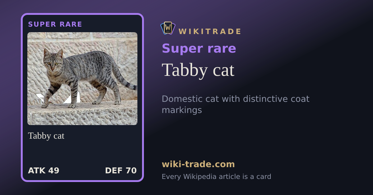 Tabby cat — Super rare card