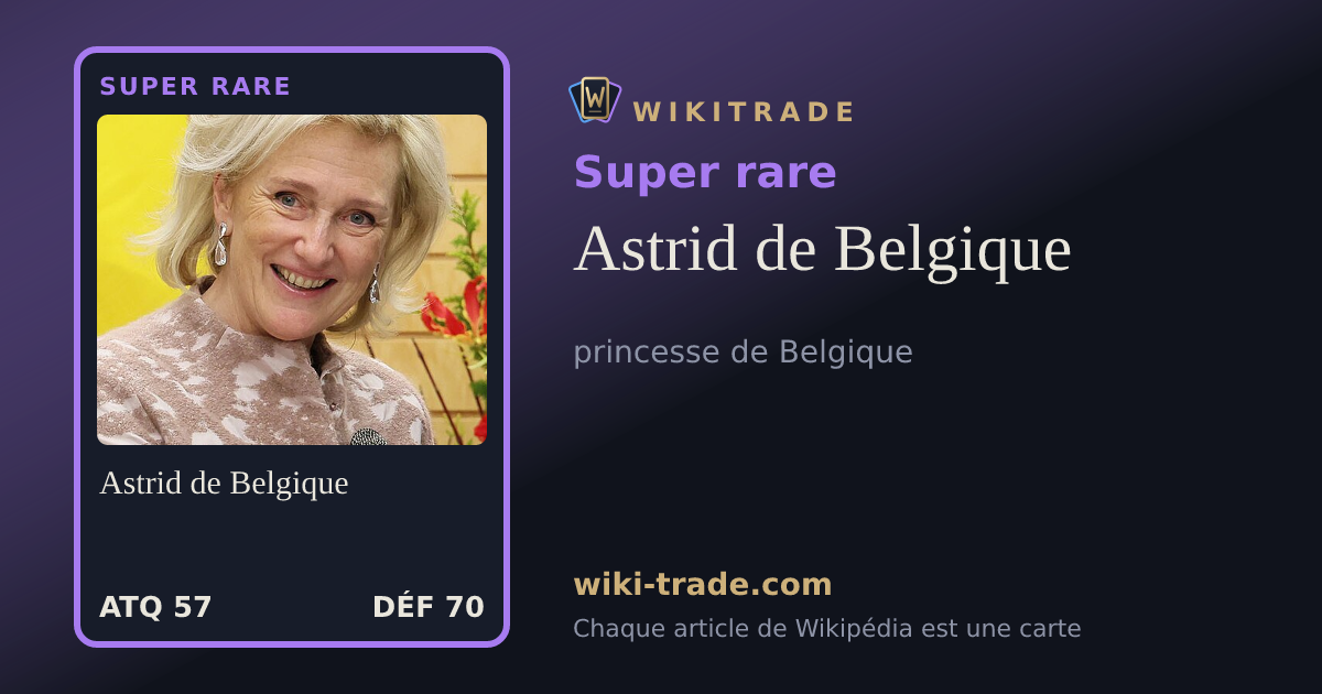 Astrid de Belgique — carte Super rare