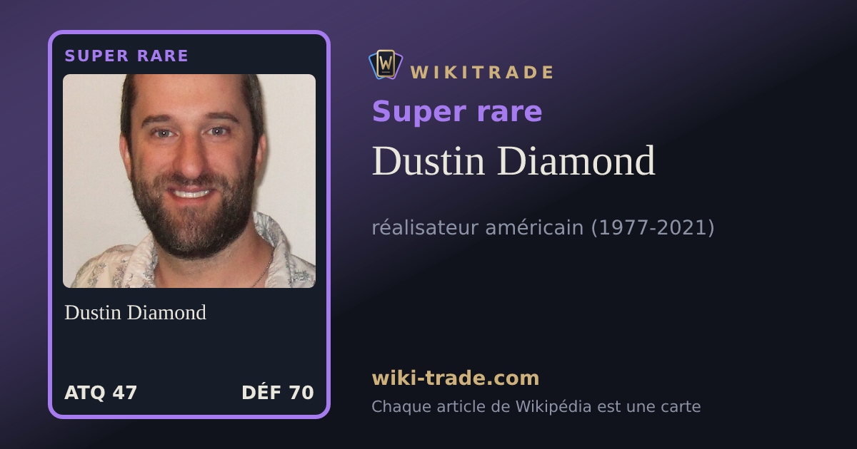 Dustin Diamond — carte Super rare