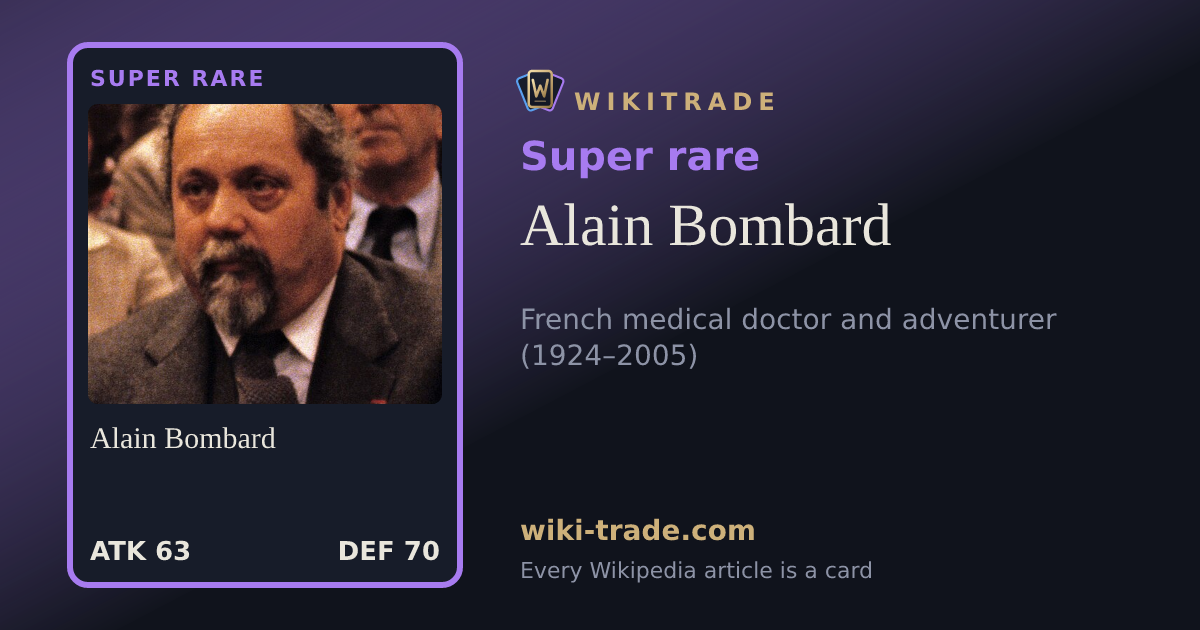 Alain Bombard — Super rare card