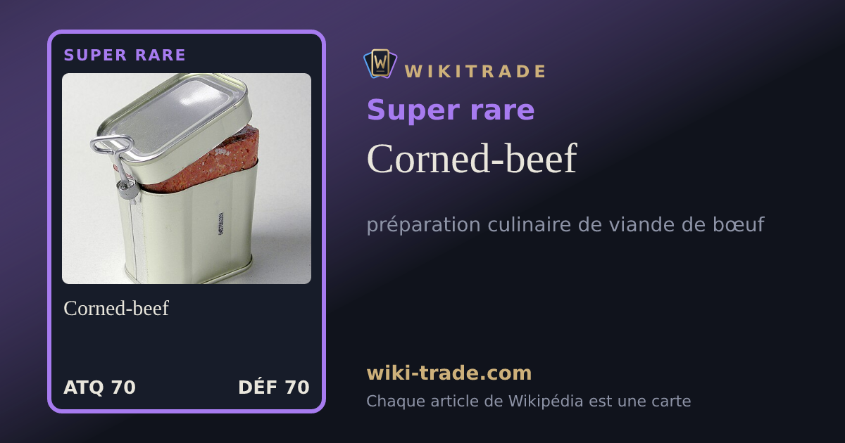 Corned-beef — carte Super rare