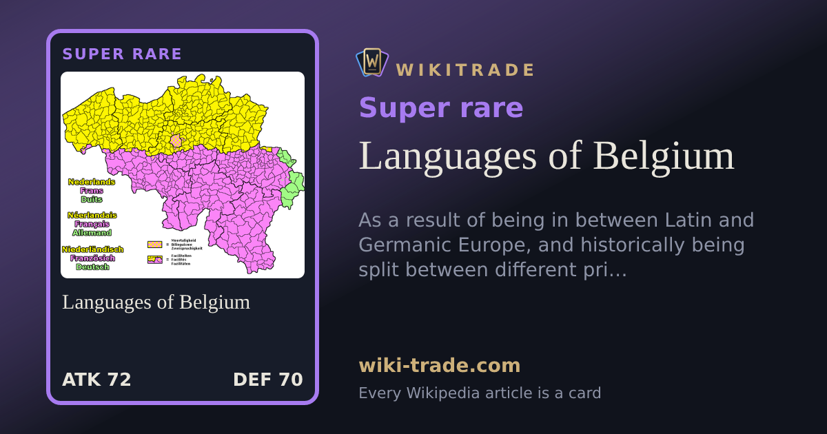 Languages of Belgium — Super rare card