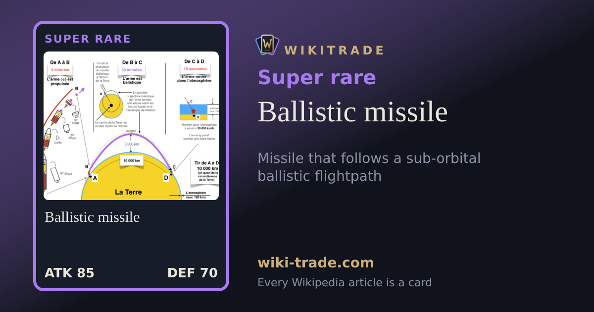 Ballistic missile — Super rare card