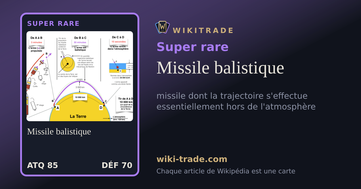 Missile balistique — carte Super rare