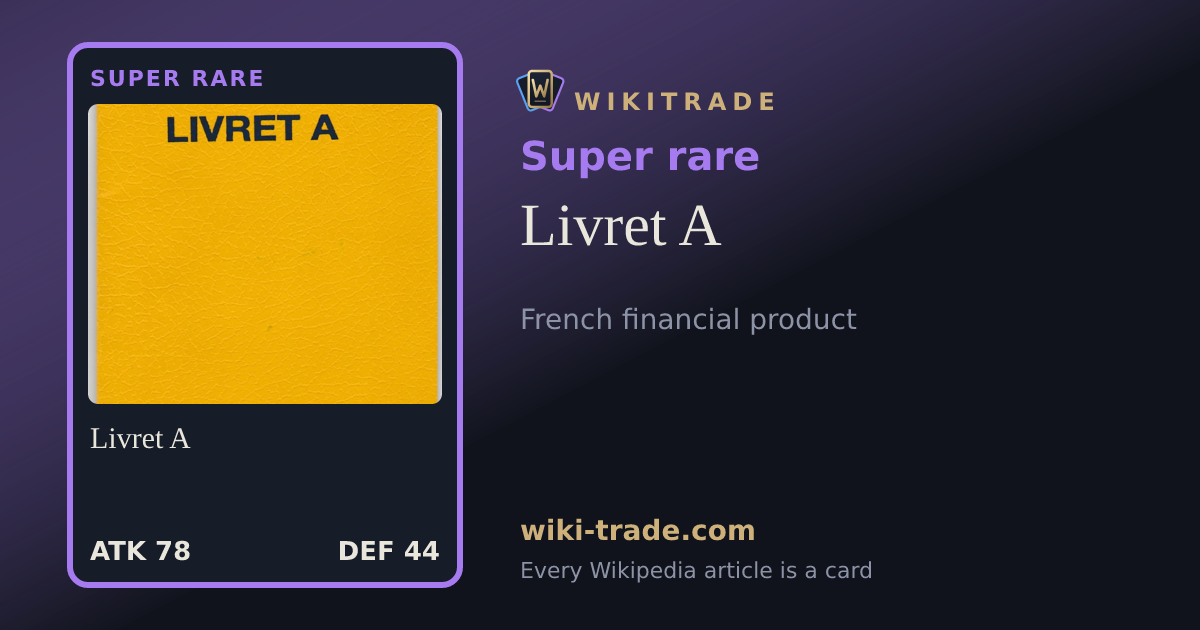 Livret A — Super rare card