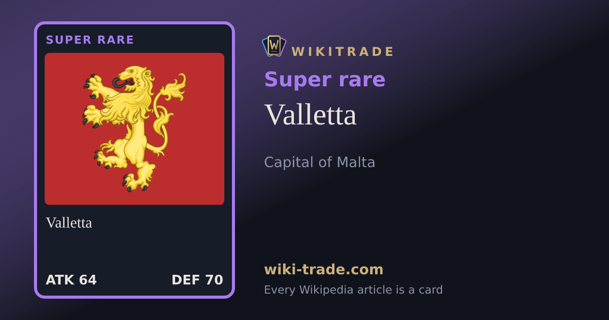 Valletta — Super rare card