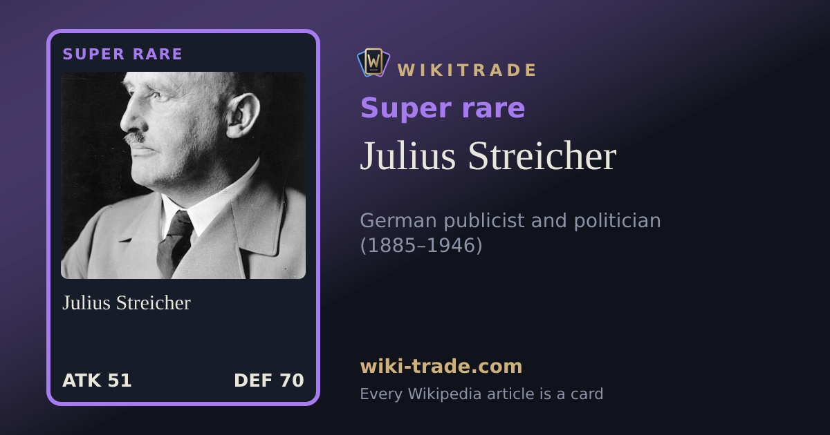 Julius Streicher — Super rare card