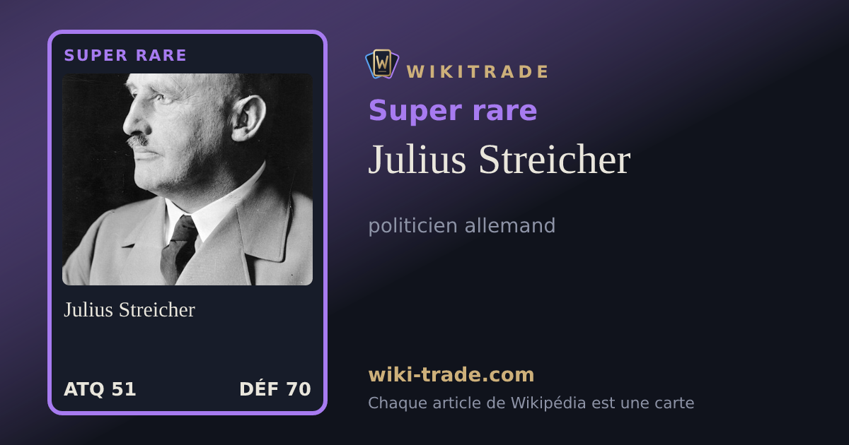 Julius Streicher — carte Super rare