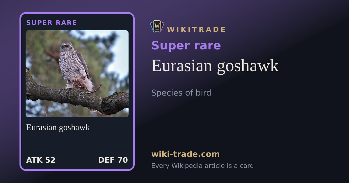 Eurasian goshawk — Super rare card