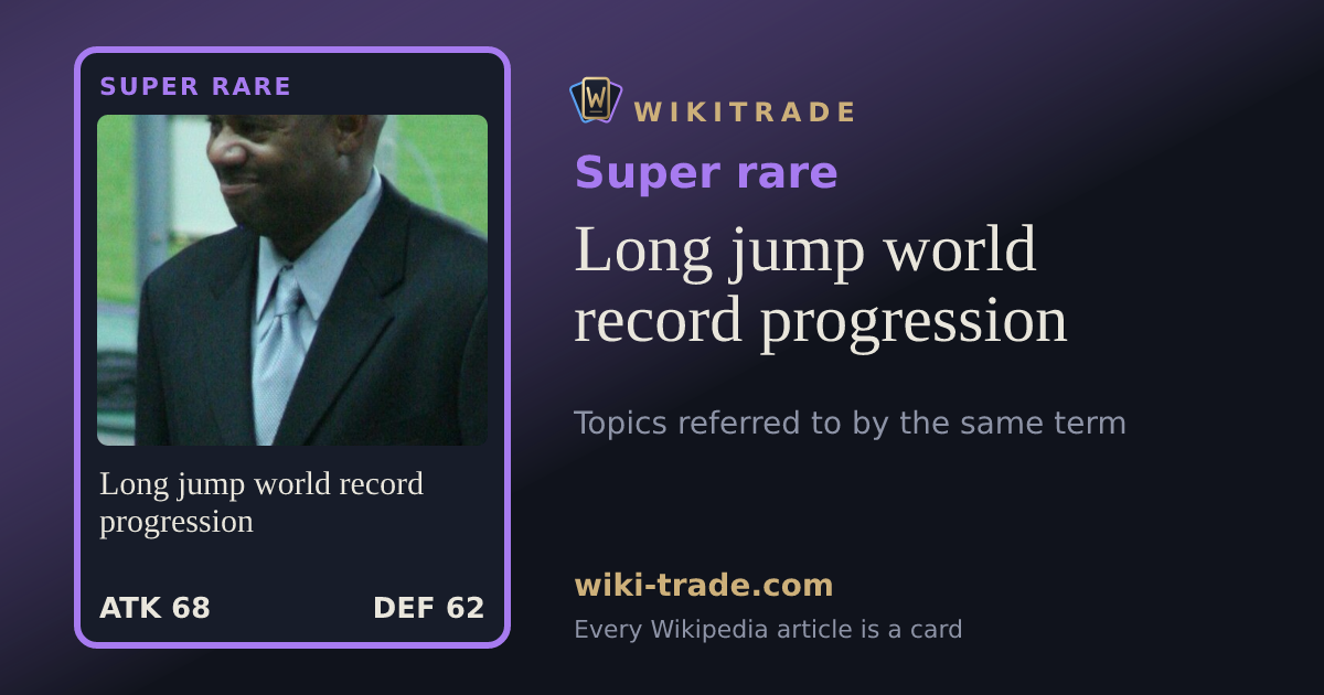 Long jump world record progression — Super rare card