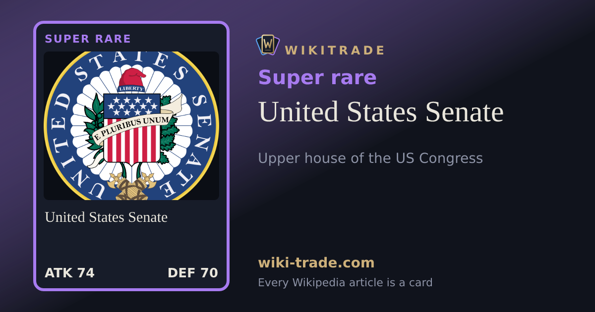 United States Senate — Super rare card