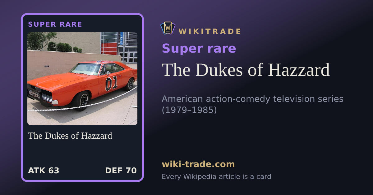 The Dukes of Hazzard — Super rare card