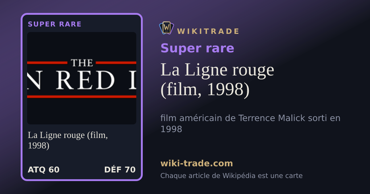 La Ligne rouge (film, 1998) — carte Super rare