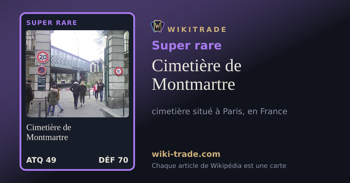 Cimetière de Montmartre — carte Super rare