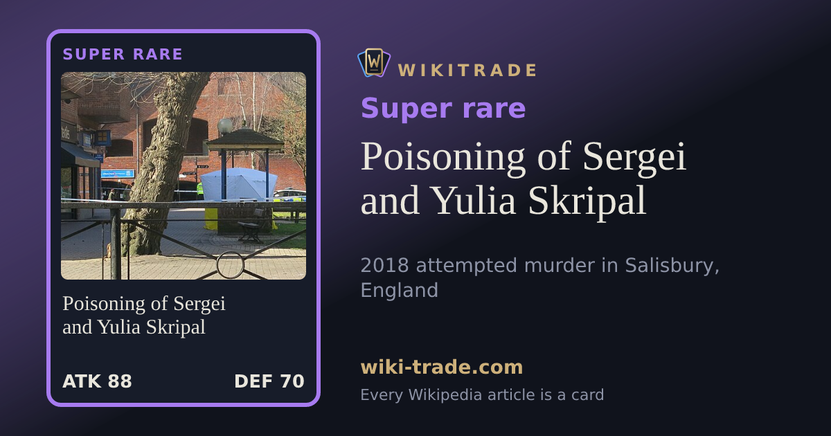 Poisoning of Sergei and Yulia Skripal — Super rare card