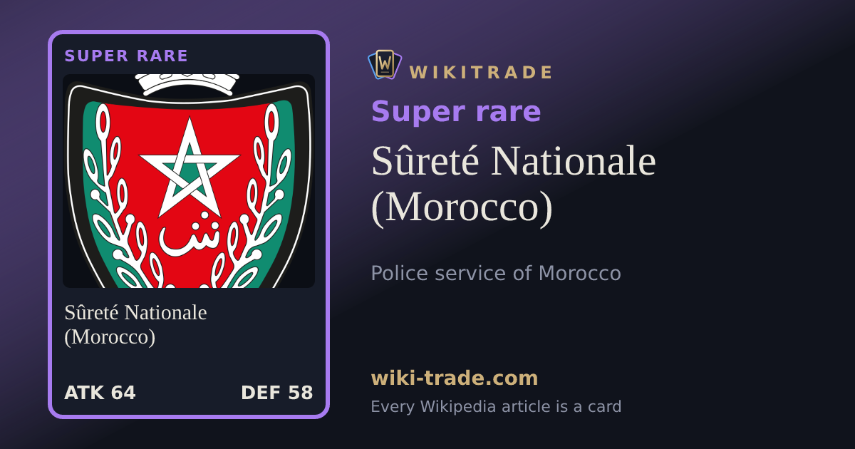Sûreté Nationale (Morocco) — Super rare card