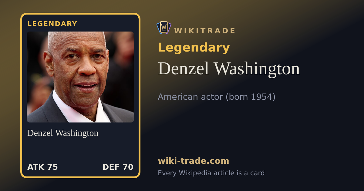 Denzel Washington — Legendary card