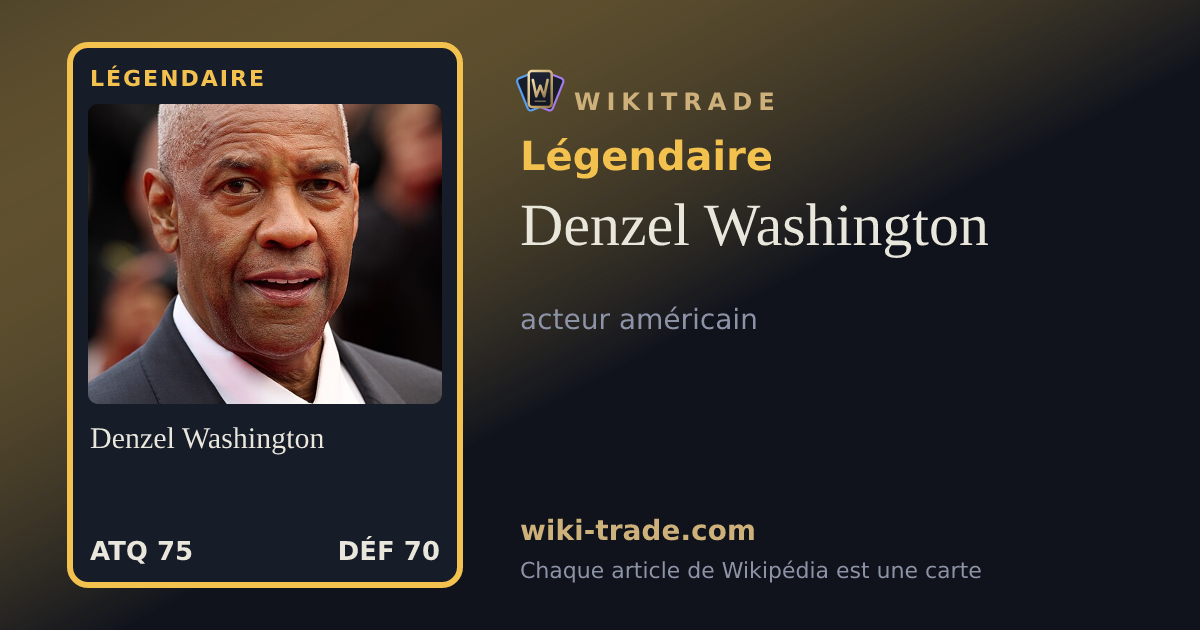 Denzel Washington — carte Légendaire