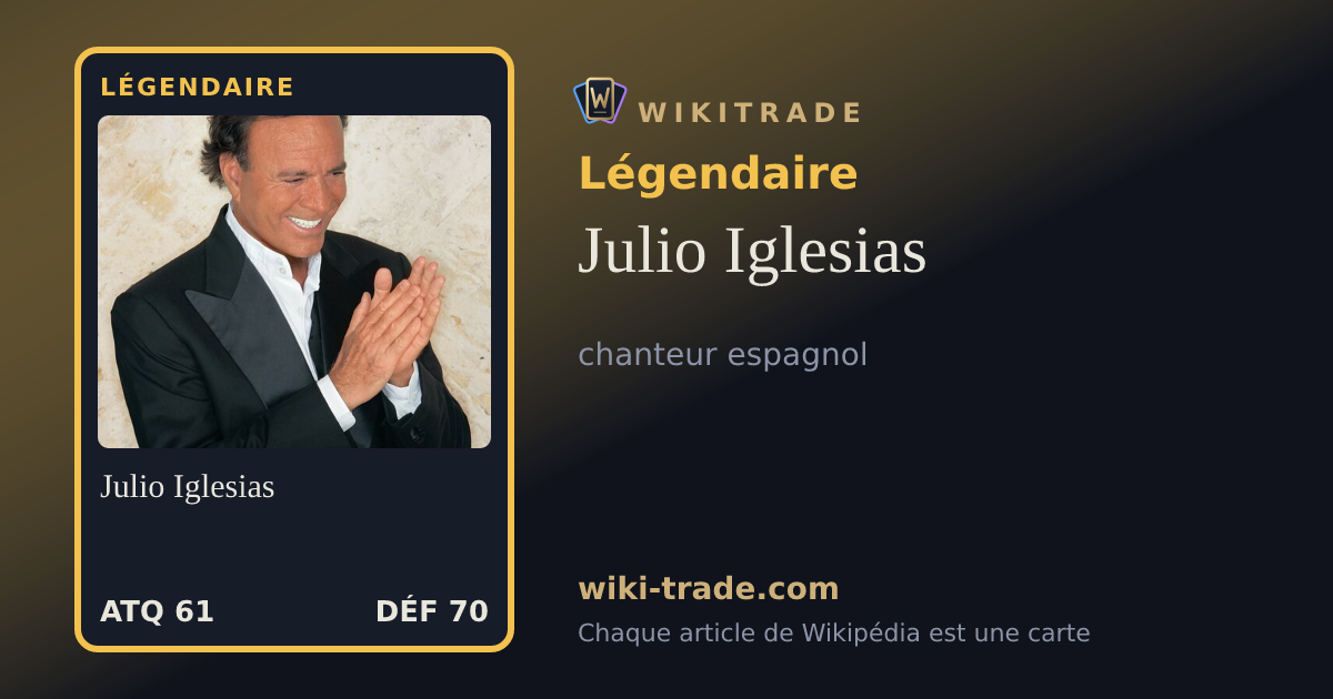 Julio Iglesias — carte Légendaire