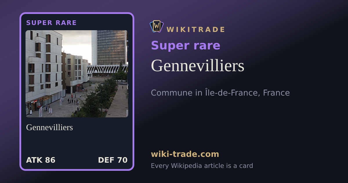 Gennevilliers — Super rare card