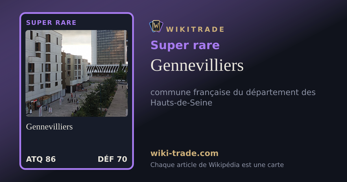 Gennevilliers — carte Super rare