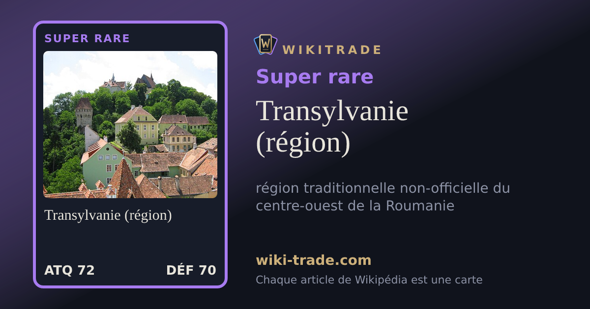 Transylvanie (région) — carte Super rare