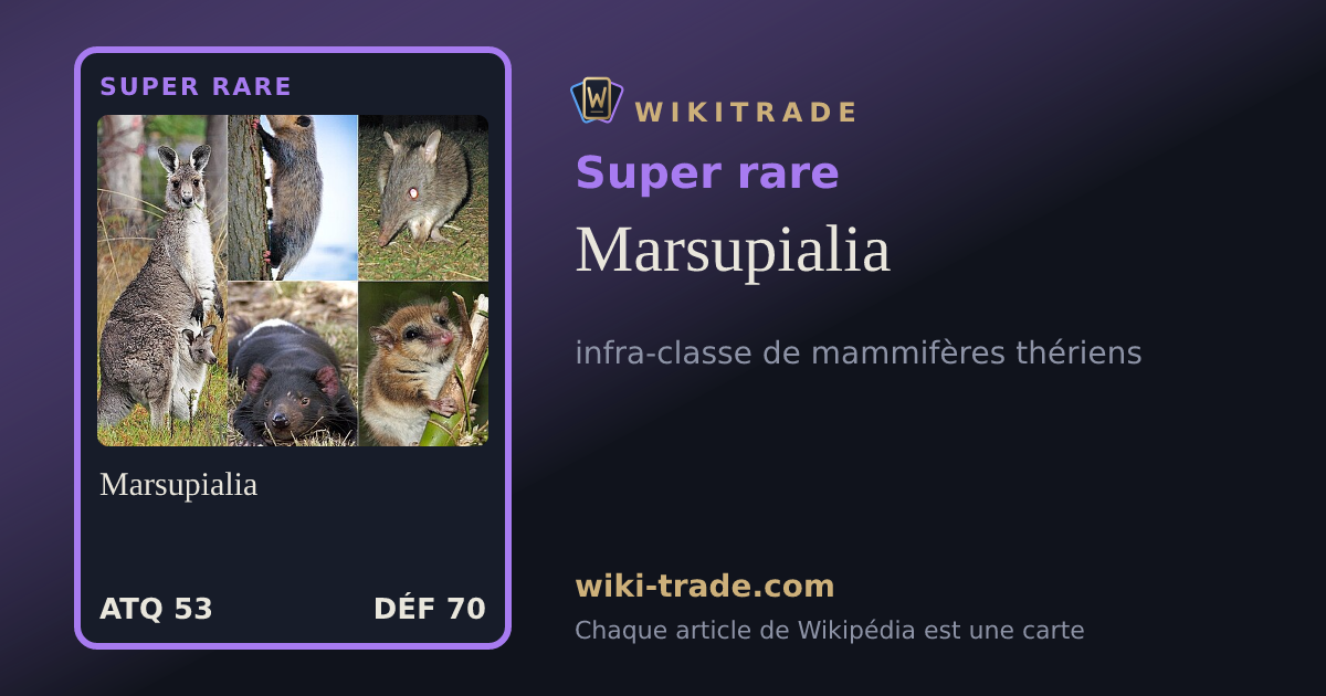 Marsupialia — carte Super rare