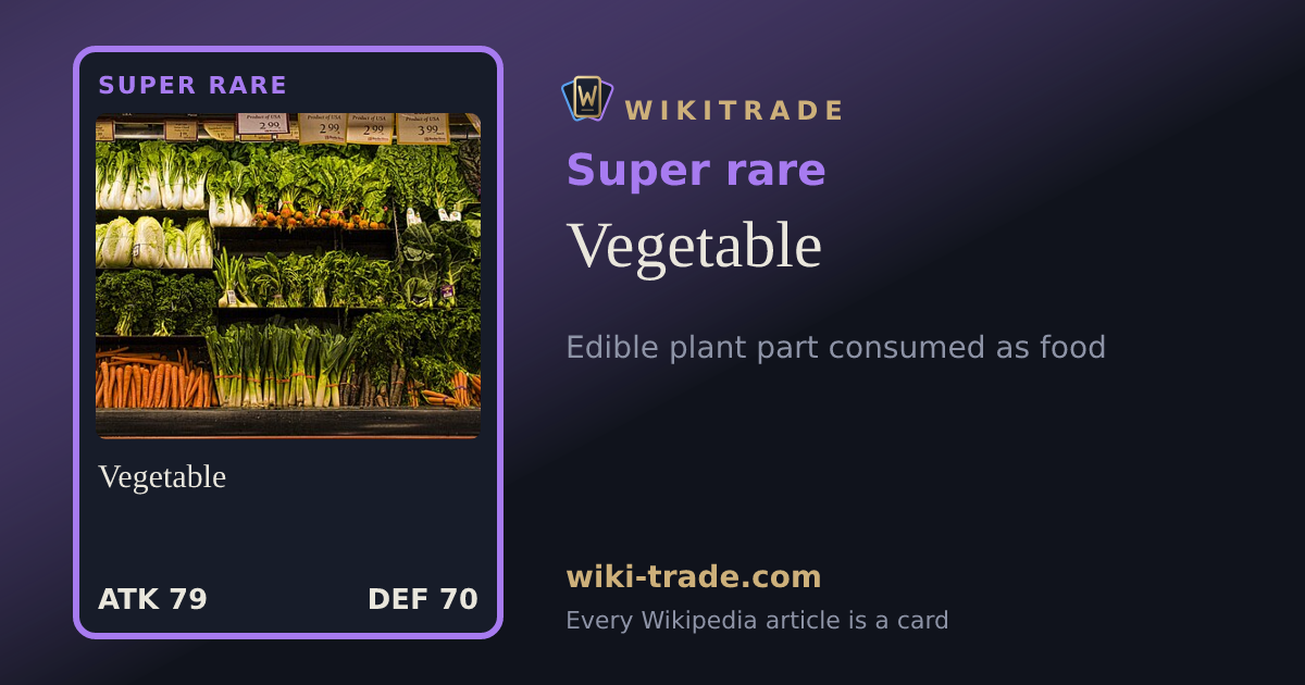 Vegetable — Super rare card