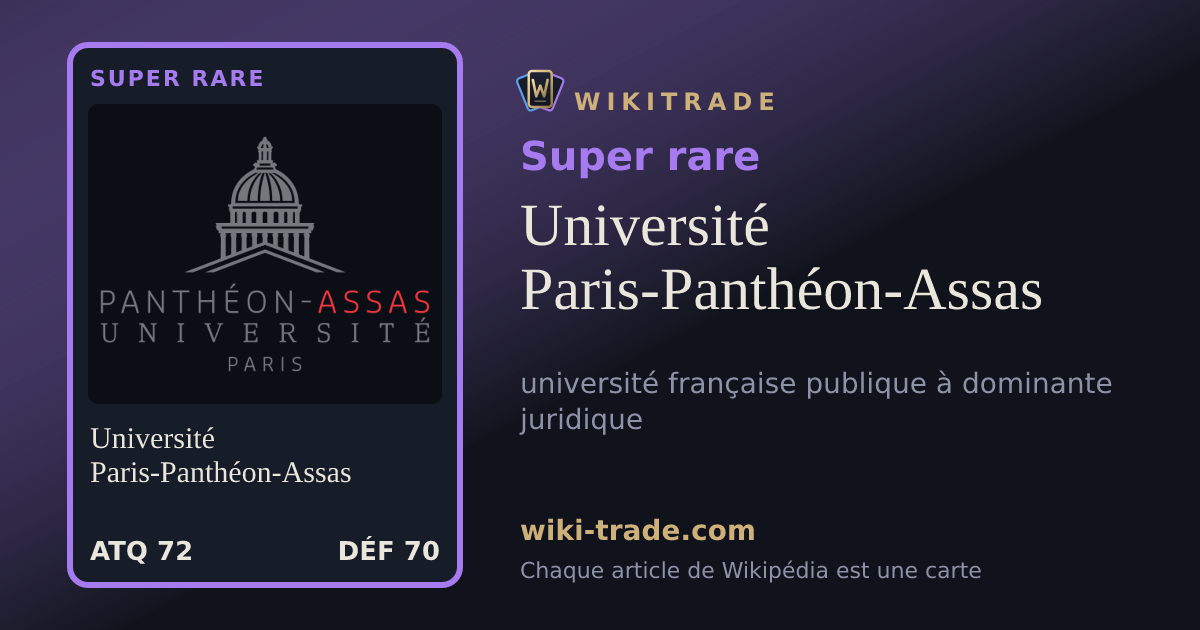 Université Paris-Panthéon-Assas — carte Super rare