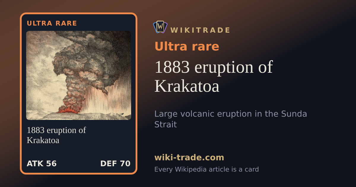 1883 eruption of Krakatoa — Ultra rare card