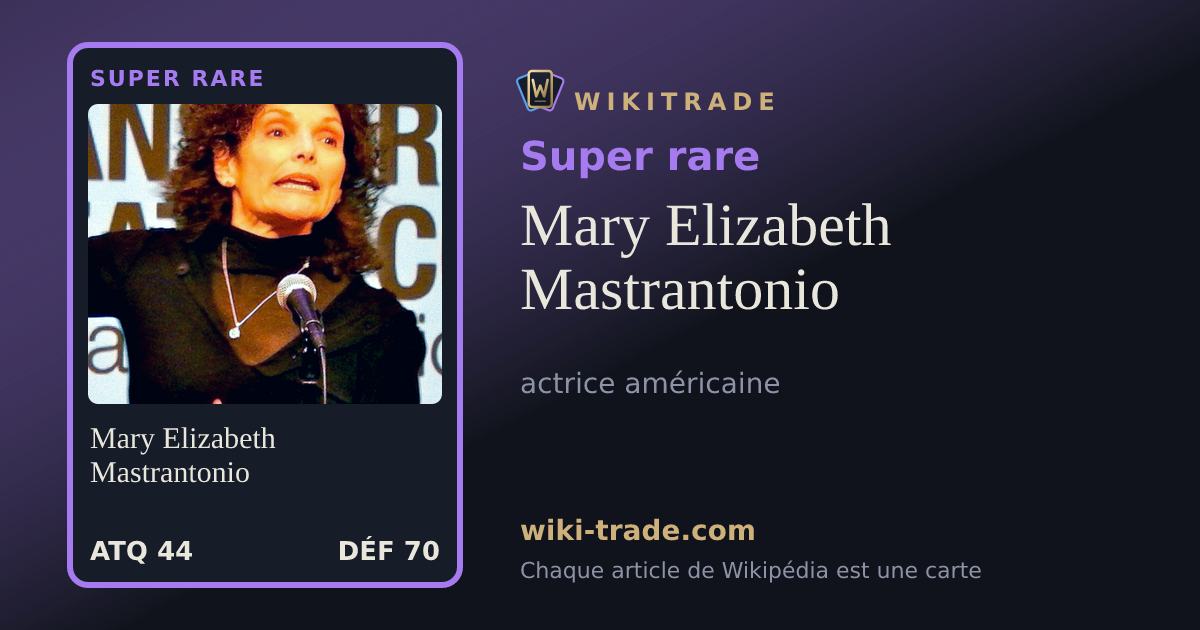Mary Elizabeth Mastrantonio — carte Super rare