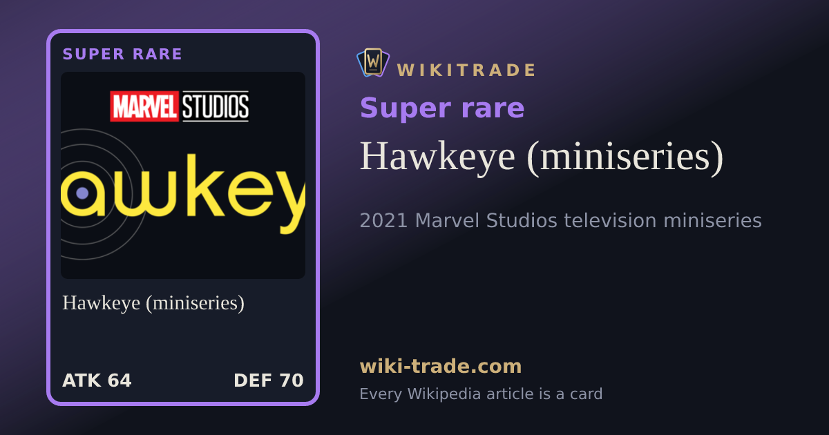 Hawkeye (miniseries) — Super rare card