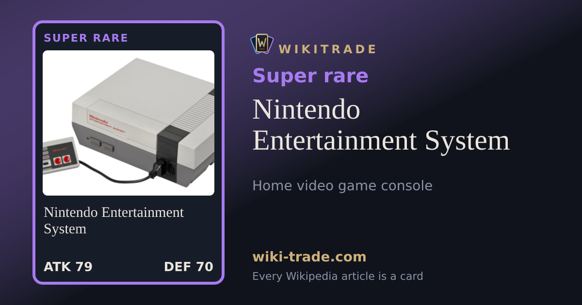 Nintendo Entertainment System — Super rare card