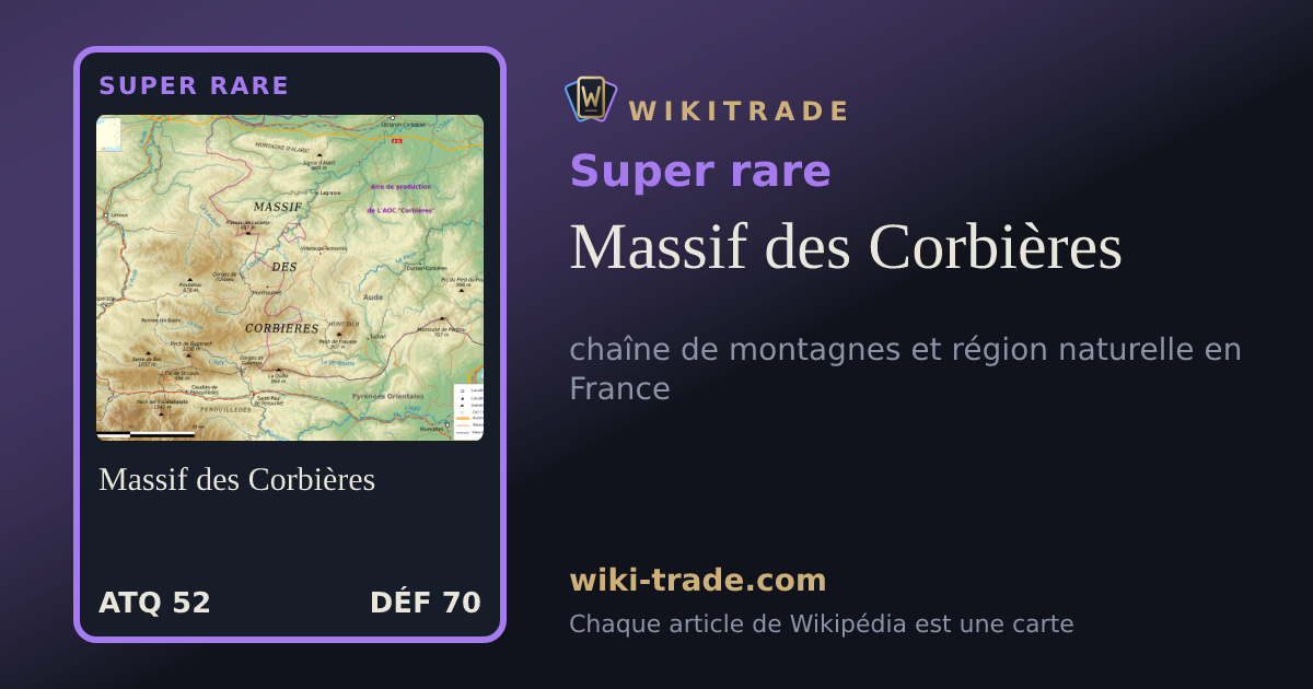 Massif des Corbières — carte Super rare