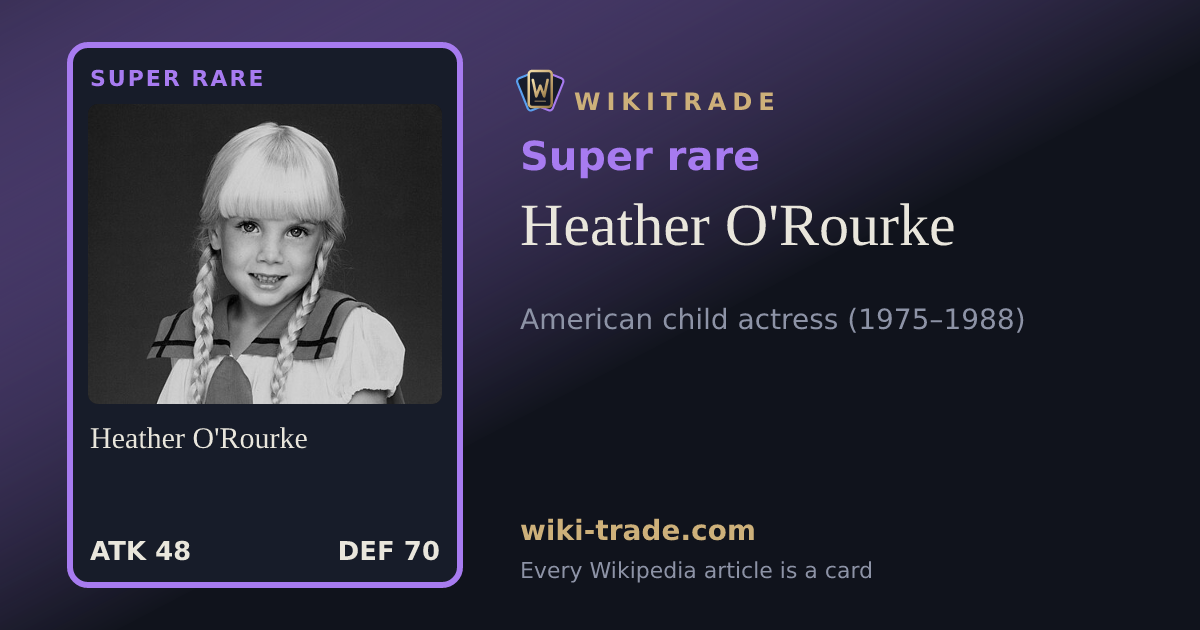 Heather O'Rourke — Super rare card