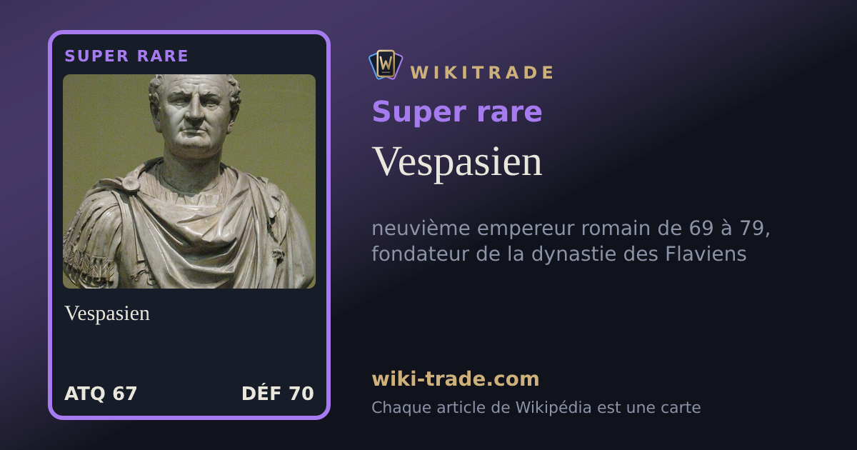 Vespasien — carte Super rare