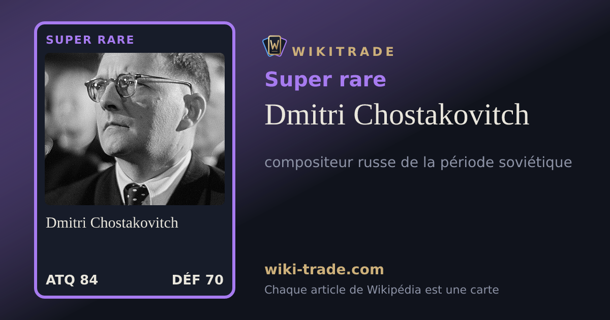 Dmitri Chostakovitch — carte Super rare