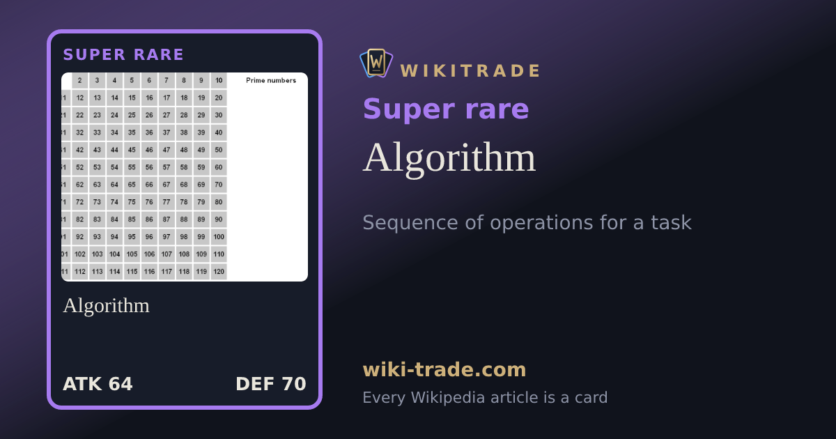 Algorithm — Super rare card