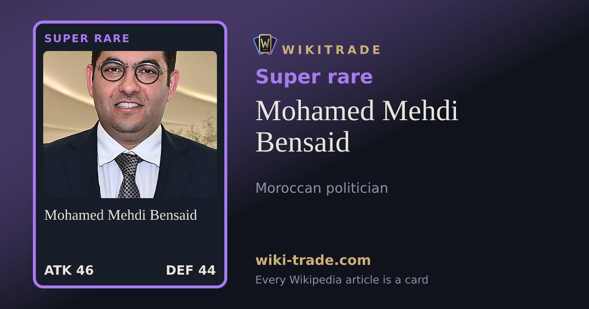Mohamed Mehdi Bensaid — Super rare card