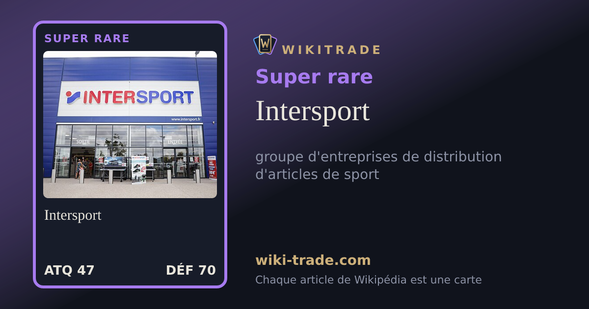 Intersport — carte Super rare