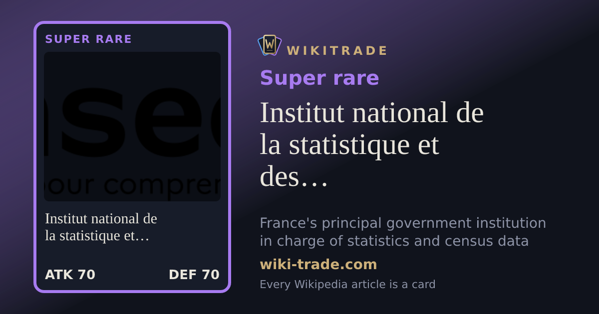 Institut national de la statistique et des études économiques — Super rare card