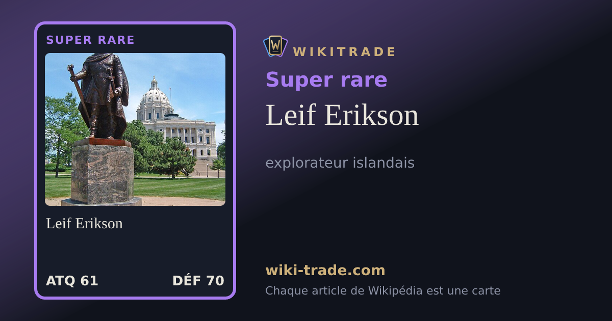 Leif Erikson — carte Super rare